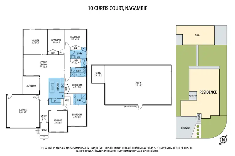 Floorplan of Homely house listing, 10 CURTIS COURT, Nagambie VIC 3608