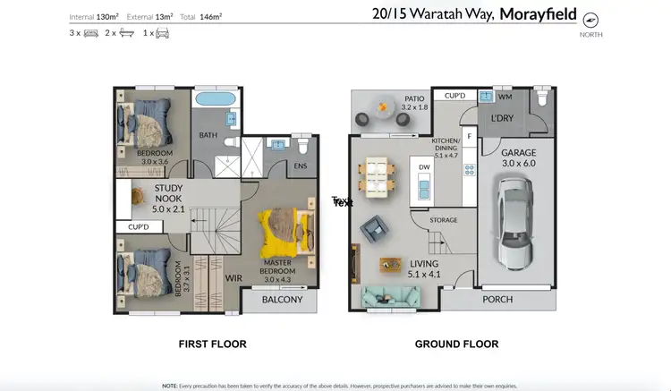 Floorplan of Homely townhouse listing, 20/15 Waratah Way, Morayfield QLD 4506