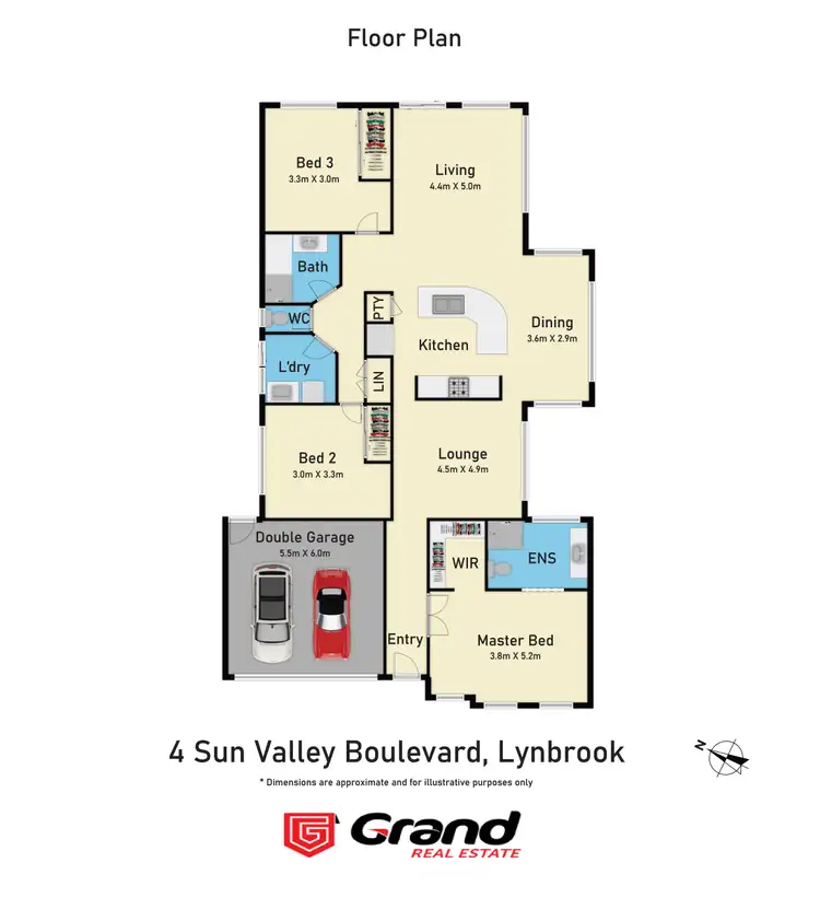 Floorplan of Homely house listing, 4 Sun Valley Boulevard, Lynbrook VIC 3975