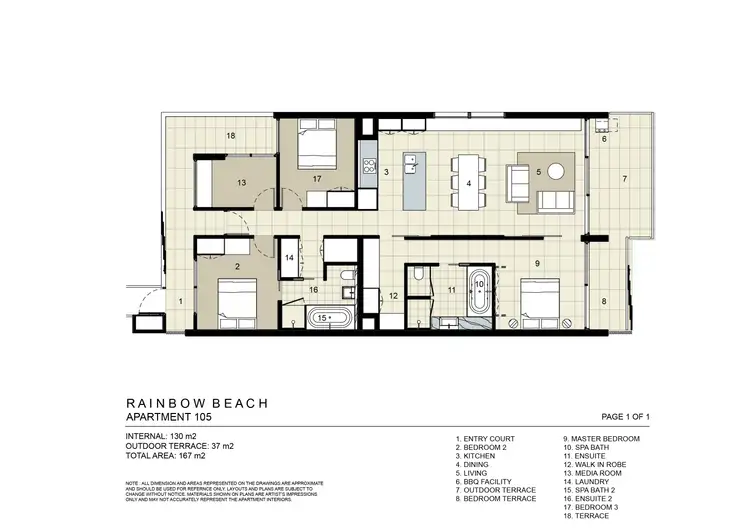 Floorplan of Homely apartment listing, 105/1 Rainbow Beach Road, Rainbow Beach QLD 4581