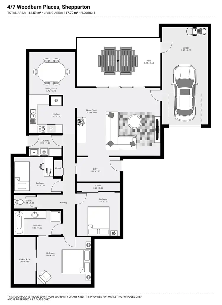 Floorplan of Homely townhouse listing, 4/7 Woodburn Place, Shepparton VIC 3630