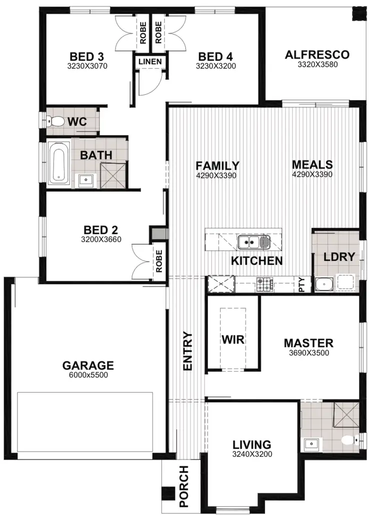 Floorplan of Homely house listing, Lot 1207 Herbert Street, Cranbourne VIC 3977