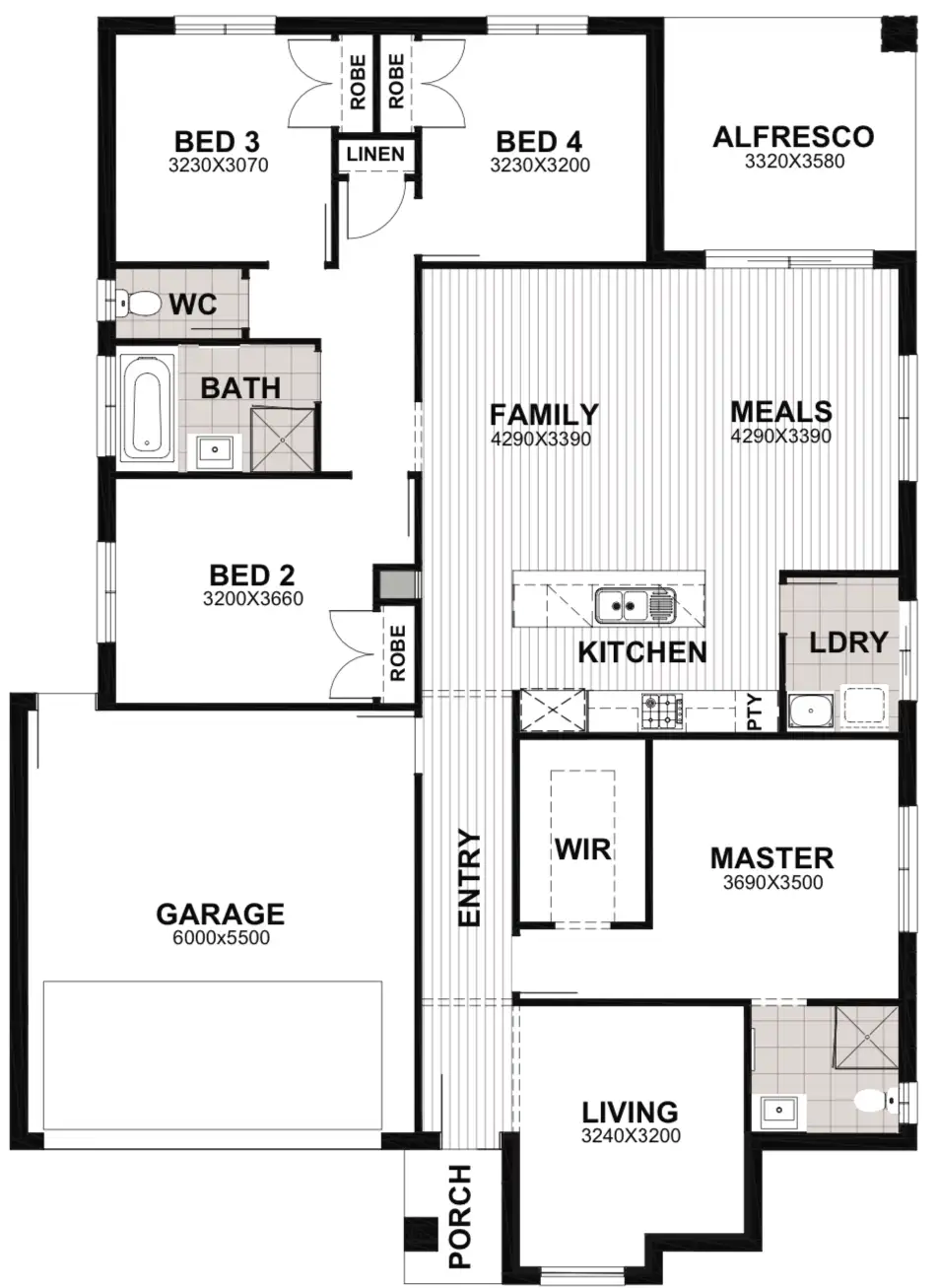 Floorplan of Homely house listing, Lot 1207 Herbert Street, Cranbourne VIC 3977