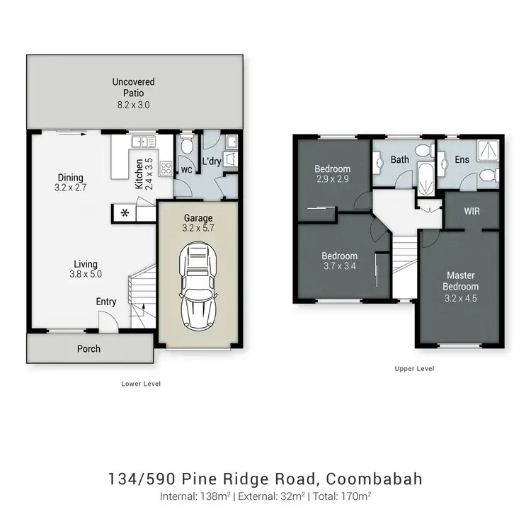 Floorplan of Homely townhouse listing, 134/590 Pine Ridge Road, Coombabah QLD 4216