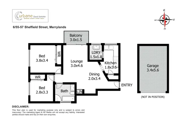Floorplan of Homely apartment listing, 6/55-57 Sheffield Street, Merrylands NSW 2160