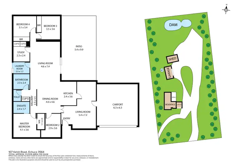 Floorplan of Homely house listing, 107 Kelsh Road, Echuca VIC 3564