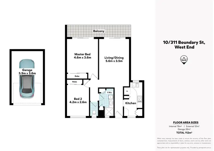 Floorplan of Homely unit listing, 10/311 Boundary Street, West End QLD 4101