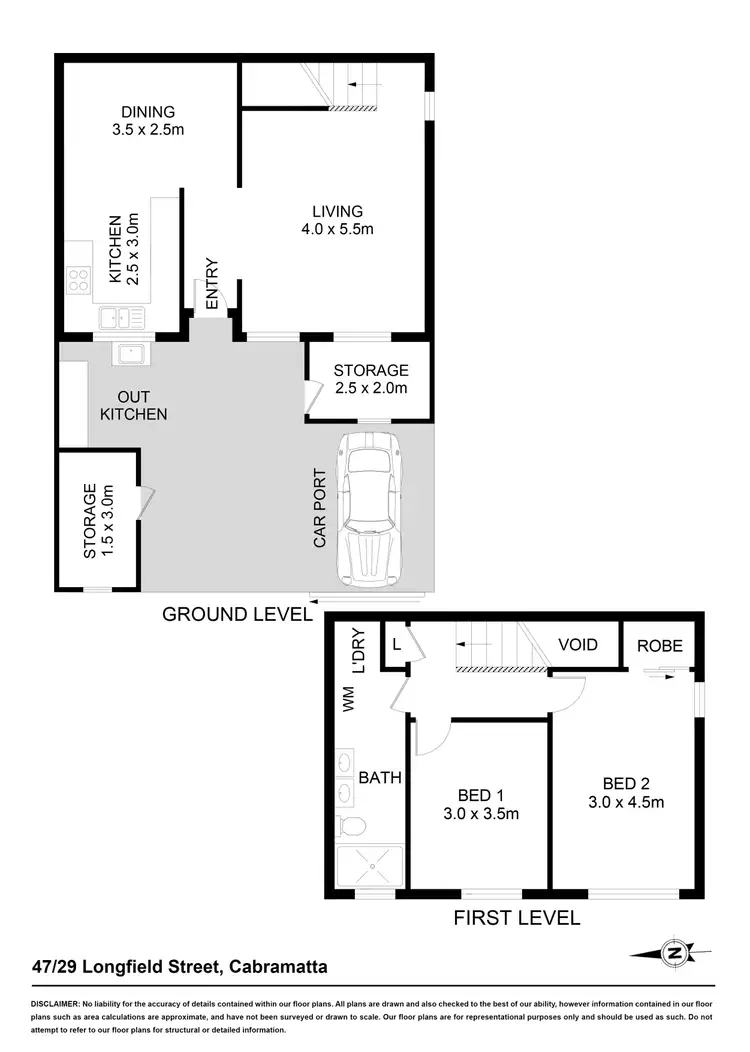 Floorplan of Homely townhouse listing, 47/29 Longfield Street, Cabramatta NSW 2166