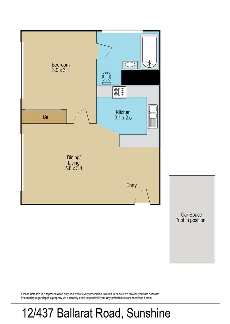 Floorplan of Homely apartment listing, 12/437 Ballarat Road, Sunshine VIC 3020