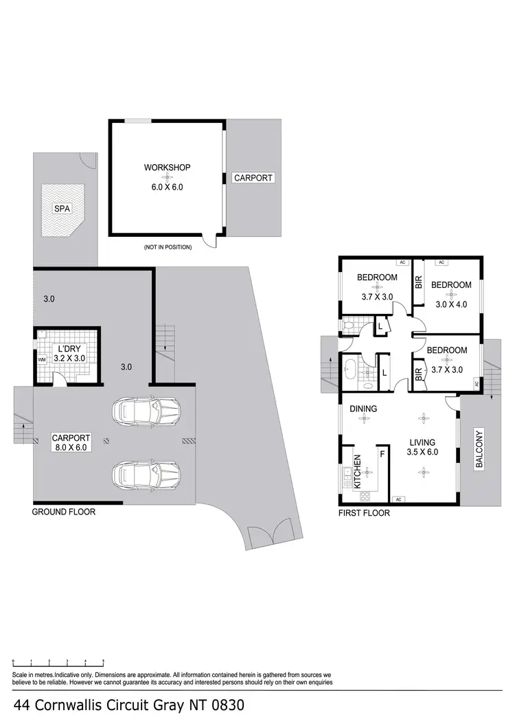 Floorplan of Homely house listing, 44 Cornwallis Circuit, Gray NT 830