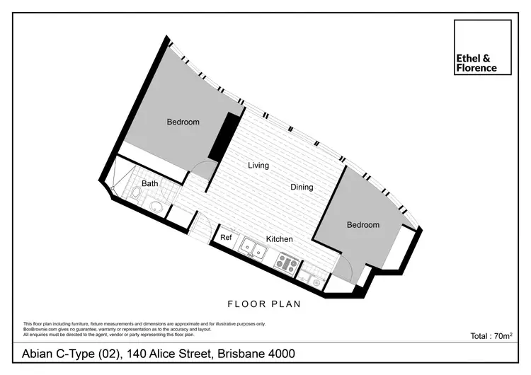Floorplan of Homely apartment listing, 402/140 Alice Street, Brisbane City QLD 4000