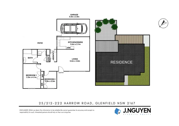Floorplan of Homely villa listing, unit 25/212-222 Harrow Road, Glenfield NSW 2167