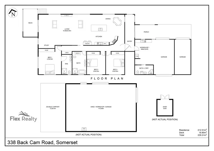 Floorplan of Homely house listing, 338 Back Cam Road, Somerset TAS 7322