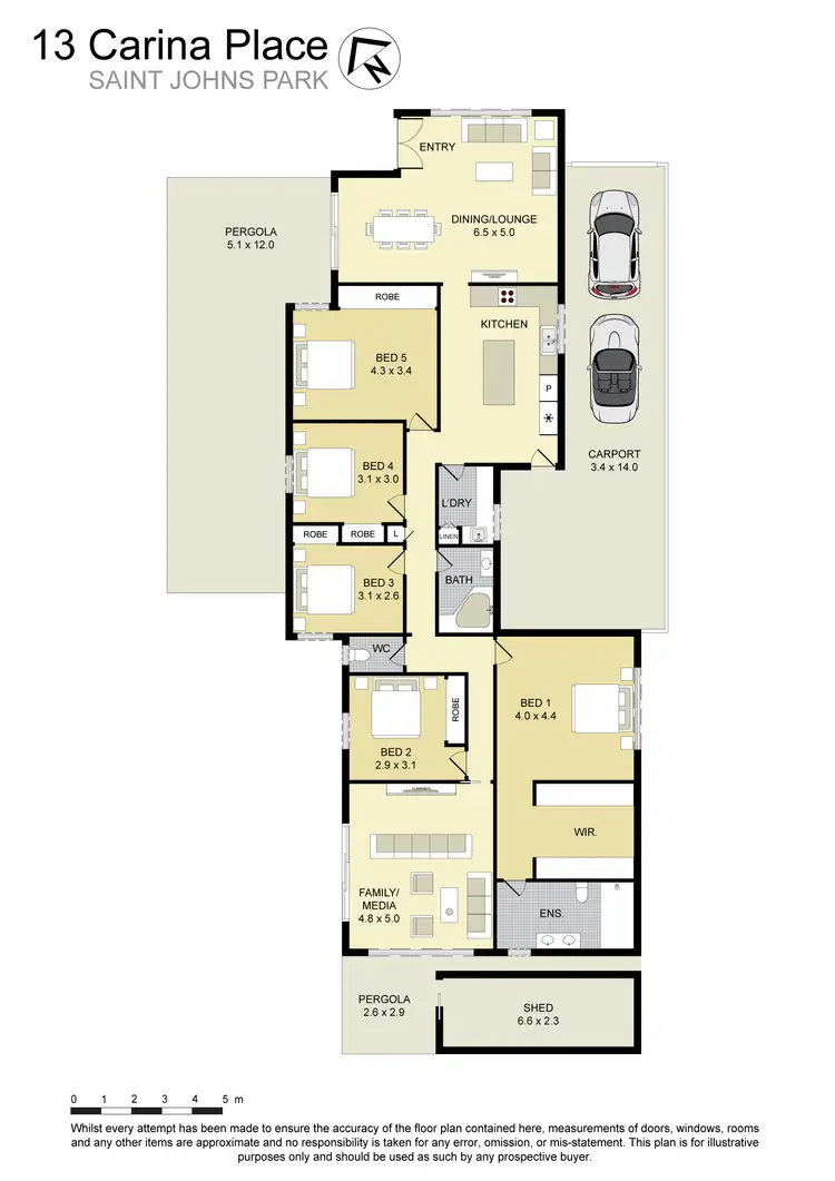 Floorplan of Homely house listing, 13 Carina Place, St Johns Park NSW 2176
