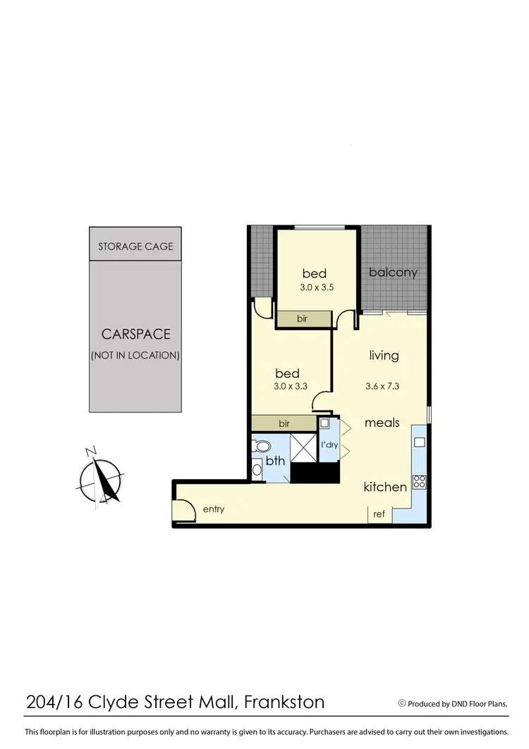 Floorplan of Homely apartment listing, 204/16 Clyde Street Mall, Frankston VIC 3199