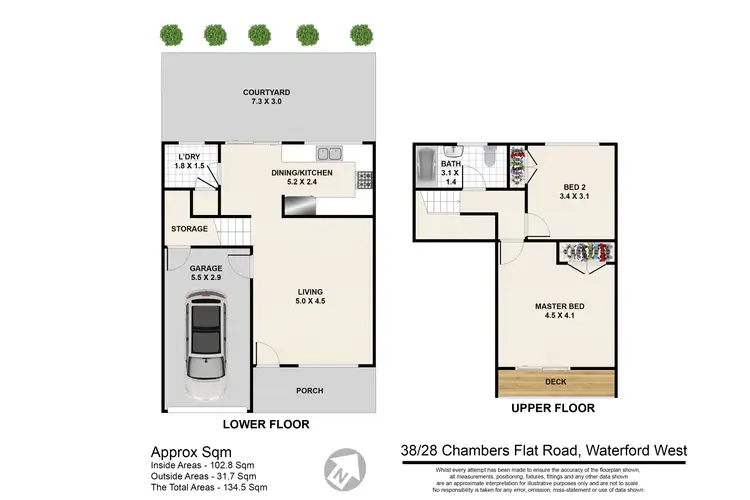 Floorplan of Homely townhouse listing, 38/28 Chambers Flat Road, Waterford West QLD 4133