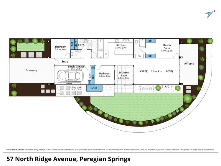 Floorplan of Homely semi-detached listing, 57 North Ridge Avenue, Peregian Springs QLD 4573