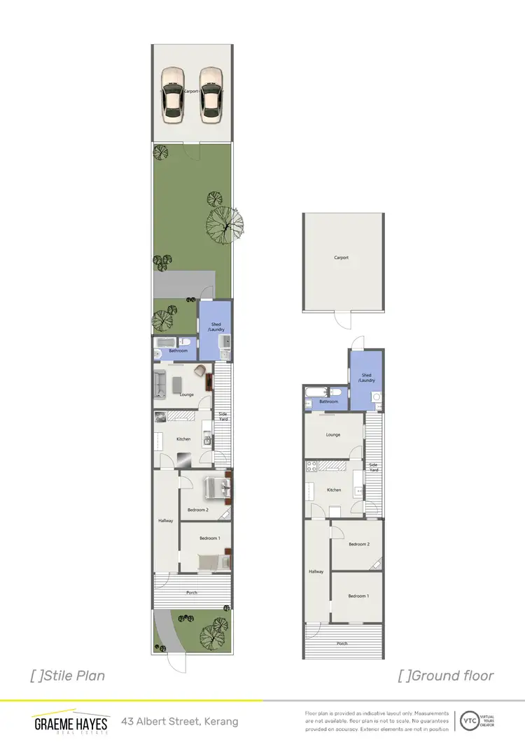 Floorplan of Homely semi-detached listing, 43 Albert Street, Kerang VIC 3579