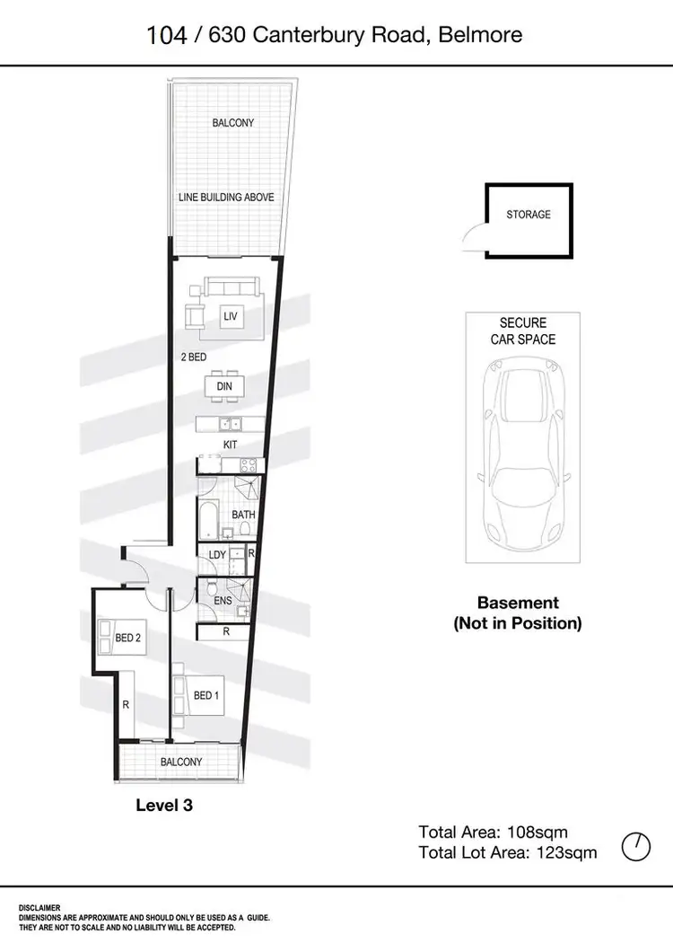 Floorplan of Homely apartment listing, 104/628 Canterbury Road, Belmore NSW 2192