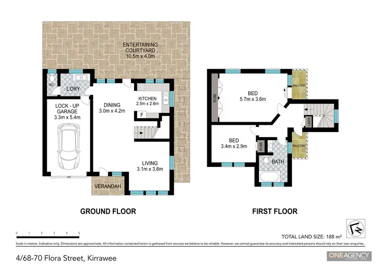 Floorplan of Homely townhouse listing, 4/68-70 Flora Street, Kirrawee NSW 2232