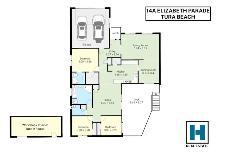 Floorplan of Homely house listing, 14A Elizabeth Parade, Tura Beach NSW 2548