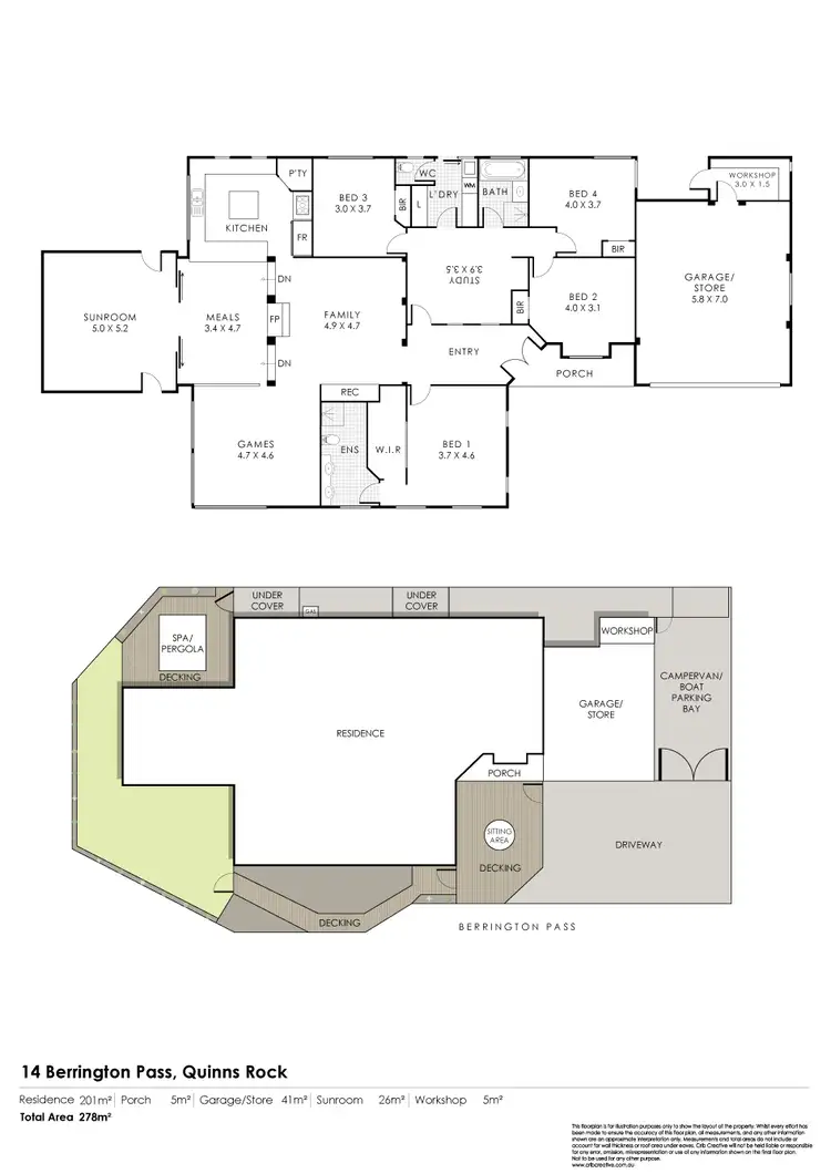 Floorplan of Homely house listing, 14 Berrington Pass, Quinns Rocks WA 6030