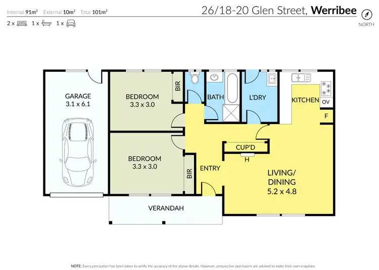 Floorplan of Homely unit listing, 26/18-20 Glen Street, Werribee VIC 3030
