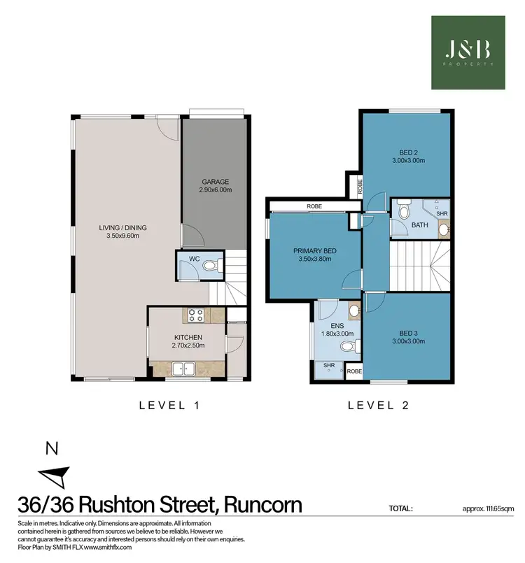 Floorplan of Homely townhouse listing, 36/36 Rushton Street, Runcorn QLD 4113