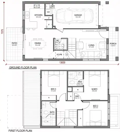 Floorplan of Homely townhouse listing, 9 Grandeur Parade, Riverstone NSW 2765