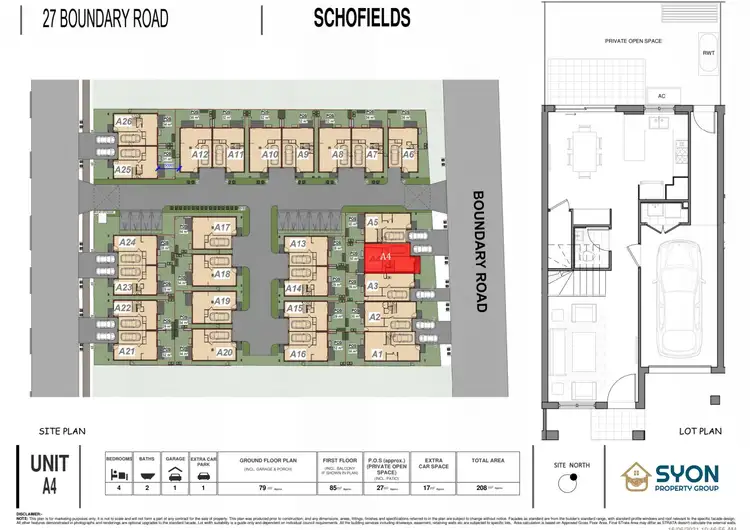 Floorplan of Homely townhouse listing, 21 Boundary Road, Schofields NSW 2762