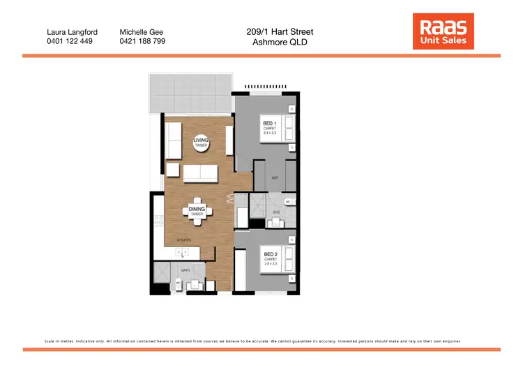 Floorplan of Homely unit listing, 209/1 Hart Street, Ashmore QLD 4214