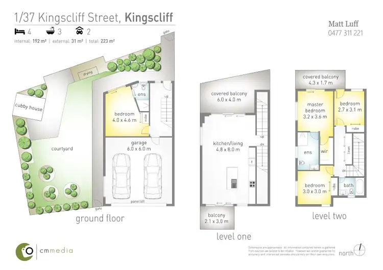 Floorplan of Homely townhouse listing, 1/37 Kingscliff Street, Kingscliff NSW 2487