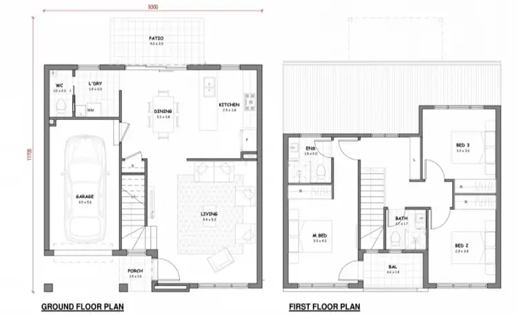 Floorplan of Homely townhouse listing, 9 Myrica Avenue, Riverstone NSW 2765