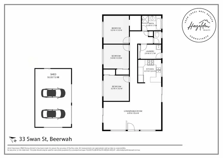 Floorplan of Homely house listing, 33 Swan Street, Beerwah QLD 4519