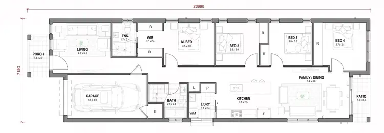 Floorplan of Homely house listing, 69 Ficus Street, The Ponds NSW 2769