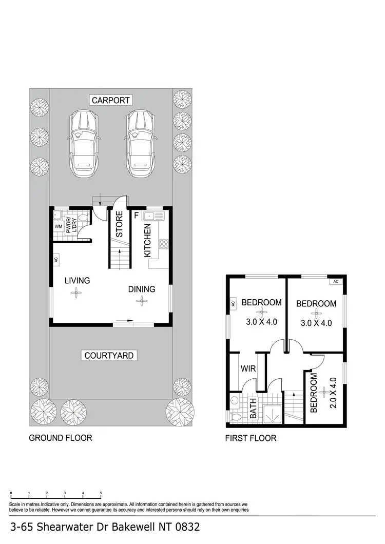 Floorplan of Homely unit listing, 3/65 shearwater drive, Bakewell NT 832