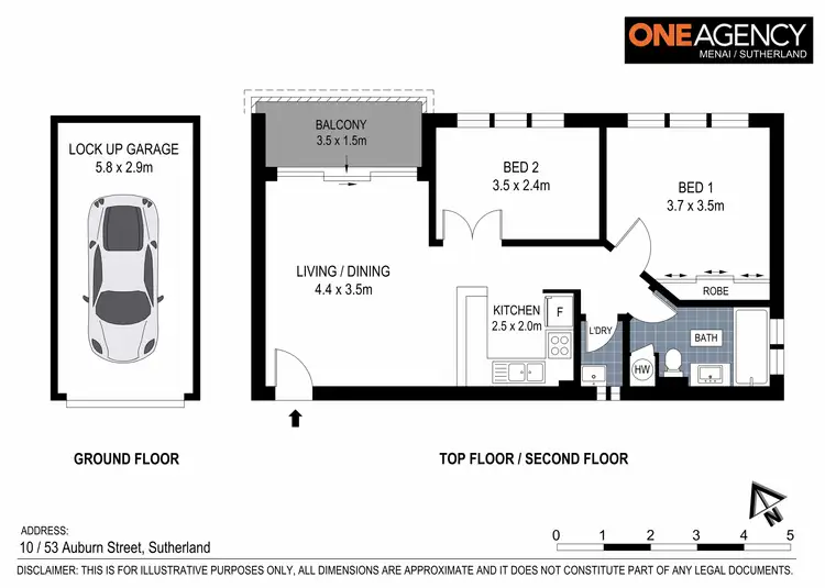 Floorplan of Homely apartment listing, 10/53 Auburn Street, Sutherland NSW 2232
