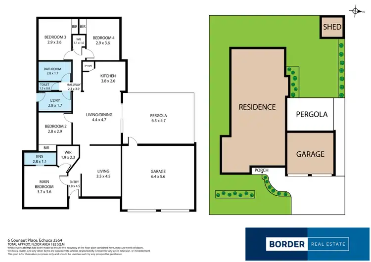 Floorplan of Homely house listing, 6 Counaut Place, Echuca VIC 3564