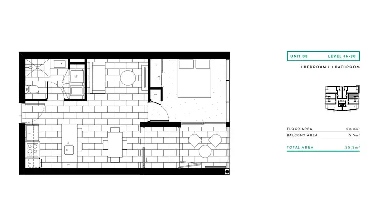 Floorplan of Homely apartment listing, 10708/22 Merivale Street, South Brisbane QLD 4101
