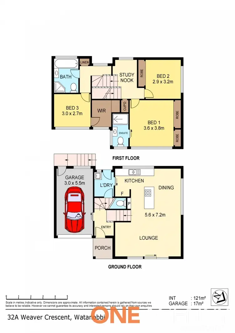 Floorplan of Homely townhouse listing, 32A Weaver Crescent, Watanobbi NSW 2259