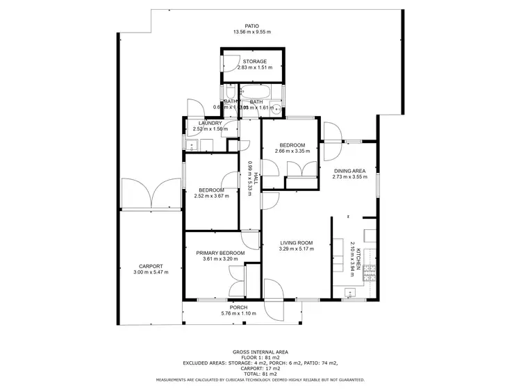 Floorplan of Homely unit listing, 16/7 Britannia Place, South Kalgoorlie WA 6430