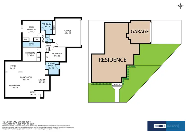 Floorplan of Homely house listing, 46 Declan Way, Echuca VIC 3564