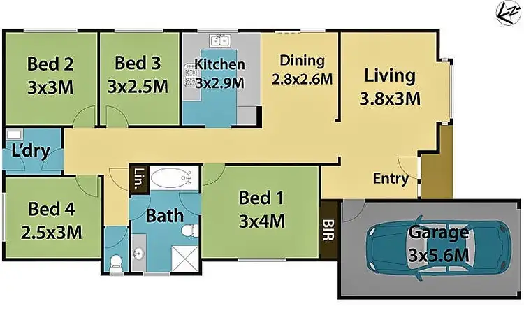 Floorplan of Homely house listing, 25 Pardalote Place, Glenmore Park NSW 2745