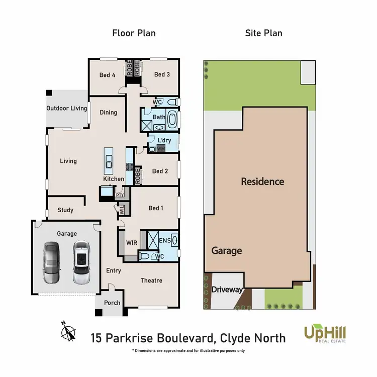 Floorplan of Homely house listing, 15 Parkrise Boulevard, Clyde North VIC 3978