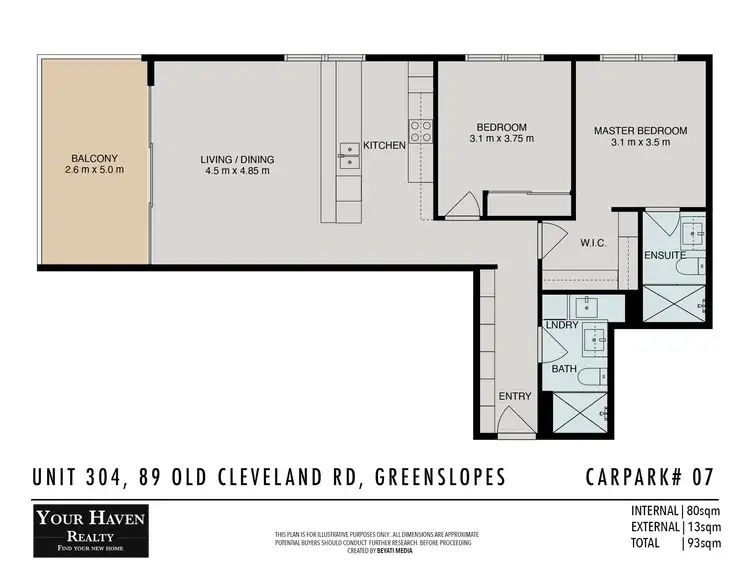 Floorplan of Homely apartment listing, 304/89 Old Cleveland Road, Stones Corner QLD 4120