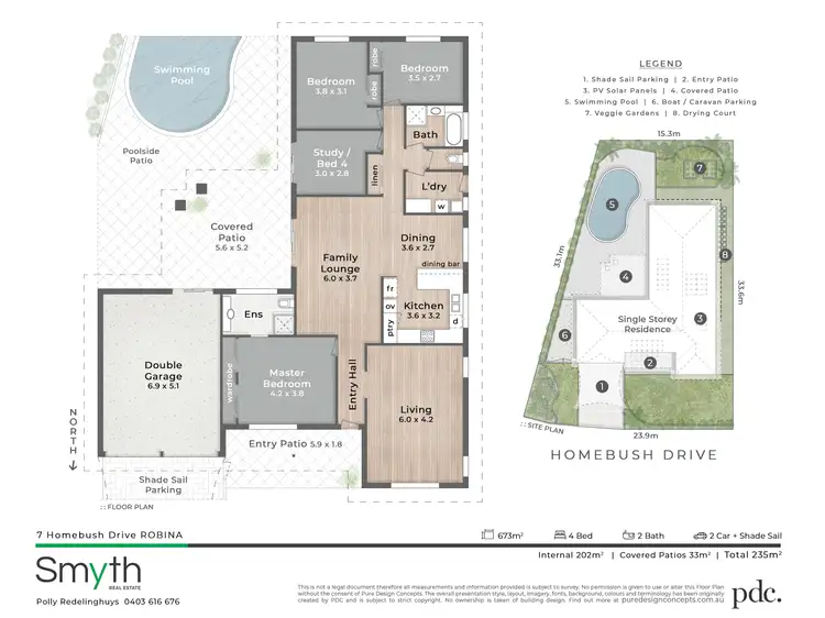 Floorplan of Homely house listing, 7 Homebush Drive, Robina QLD 4226