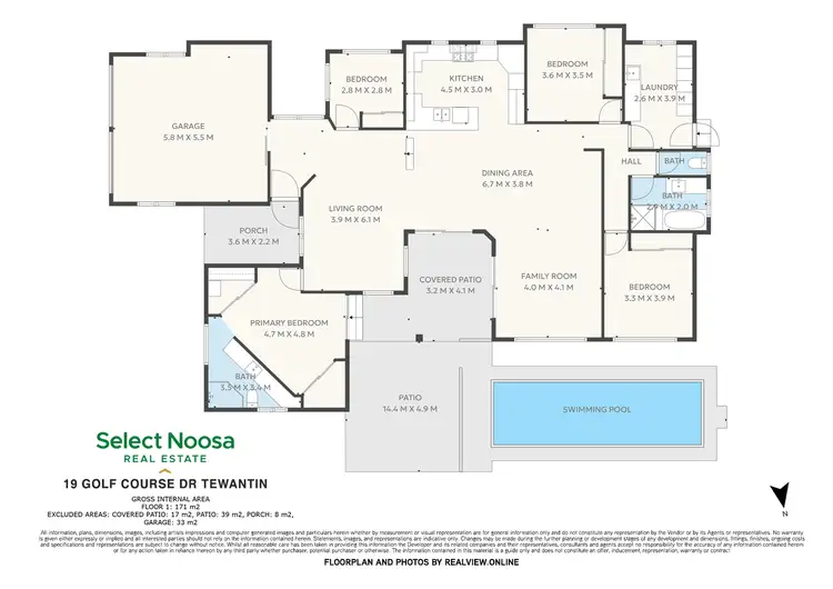 Floorplan of Homely house listing, 19 Golf Course Drive, Tewantin QLD 4565