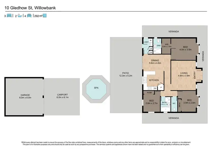 Floorplan of Homely house listing, 10 Gledhow Street, Willowbank QLD 4306