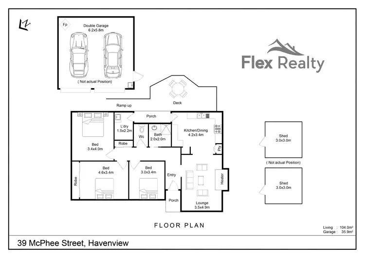 Floorplan of Homely house listing, 39 McPhee Street, Havenview TAS 7320