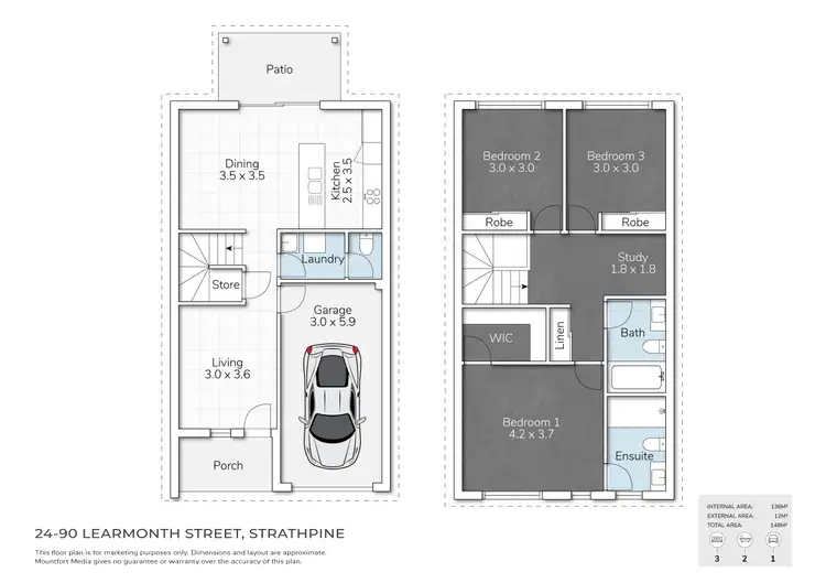 Floorplan of Homely townhouse listing, 24/90 Learmonth Street, Strathpine QLD 4500